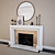 Decorative Fireplace Set 3D model small image 1