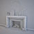 Decorative Fireplace Set 3D model small image 2