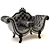 Elegant Vintage Armchair 3D model small image 2