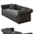 Modern Leather Sofa 3D model small image 2