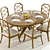 Modern Hooker Retropolitan Dining Set 3D model small image 2