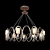 Embrace 10-Light Pendant: Captivating Illumination & Elegant Design 3D model small image 1