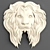 Majestic Lion Head Sculpture 3D model small image 2