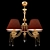 Elegant Brass Chandelier: MAYTONI 58644 3D model small image 1