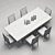 Elegant Casamilano Table & Flexform Chairs 3D model small image 3