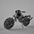 Metallic Motorcycle Masterpiece 3D model small image 1