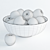 Fresh Harvest: Glass Bowl of Apples 3D model small image 2