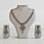 Elegant Alloy Jewel Set 3D model small image 3