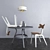 Elegant Cirrina Dining Chair 3D model small image 3