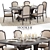 Elegant Hooker Corsica Dining Set 3D model small image 1