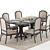 Elegant Hooker Corsica Dining Set 3D model small image 2