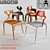 Usona Dining Chair: Modern Style, Multiple Colors 3D model small image 1