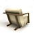 Ossau Armchair - Elegant Comfort 3D model small image 3