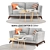 Classic and Modern: Lexington Gray 2-Seater 3D model small image 1