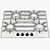 Miele KM 3010 LP Gas Cooktop 3D model small image 3