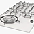 Efficient Miele Gas Cooktop 3D model small image 3