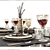 Sleek Tableware Set 3D model small image 2