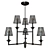 Architectural allure. Aged Steel chandelier. 3D model small image 1