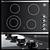 Bertazzoni P304CERNE: Versatile 30" Cooktop 3D model small image 1