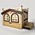 Cozy Cottage Baby Bed 3D model small image 1
