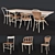 Modern Elegant Dining Room Set 3D model small image 1