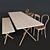 Modern Elegant Dining Room Set 3D model small image 2