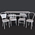 Modern Elegant Dining Room Set 3D model small image 3