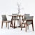 - Scandinavian Designs Fuchsia Dining Set 3D model small image 1