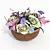 Elegant Floral Basket 3D model small image 2