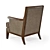 Elegant Wood Lounge Chair 3D model small image 2
