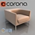 Modern Upholstered Armchair 3D model small image 1