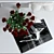 Elegant Rose Set with Marble Bust & Lips 3D model small image 2