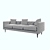 Elegant Heritage Leather Sofa 3D model small image 3