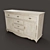 Romantic Country Corner Chest: 2 Doors, 6 Drawers 3D model small image 1