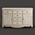 Romantic Country Corner Chest: 2 Doors, 6 Drawers 3D model small image 3