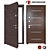 Stylish EnterDoor Tetris: Modern Metal Entrance 3D model small image 1