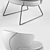 Stylish LOLITA Chair: Metal Frame, Wood Seat 3D model small image 3