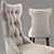 Luxury Tufted Dining Chair 3D model small image 2