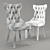Luxury Tufted Dining Chair 3D model small image 3