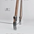 Loftdesign 7500 Floor Lamp: Stylish Metal and Wood Lighting 3D model small image 2