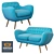 Wintech Indigo: Versatile Fabric Seating 3D model small image 1