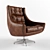 Elegant Leather Office Chair 3D model small image 1