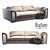 Modern Chic: Rugiano Memphis Sofa 3D model small image 1