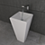 Elegant Crystal Lavabo Standalone 3D model small image 1