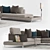 Sleek Frigerio Davis Sofa 3D model small image 2