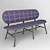 Elegant Bernardes Cushion Bench 3D model small image 3