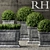 Elegant Zinc Paneled Planters 3D model small image 1