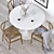 Scandinavian Elegance: Wishbone Chair CH24 & Ikea DOCKSTA 3D model small image 2