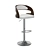 Stylish Barstool Bruno: Eco Leather, Walnut Veneer 3D model small image 1