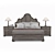 Elegant Bernhardt Oak Panel Bed 3D model small image 2
